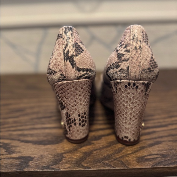 Tory Burch Python Embossed Leather Wedges - Picture 3 of 5